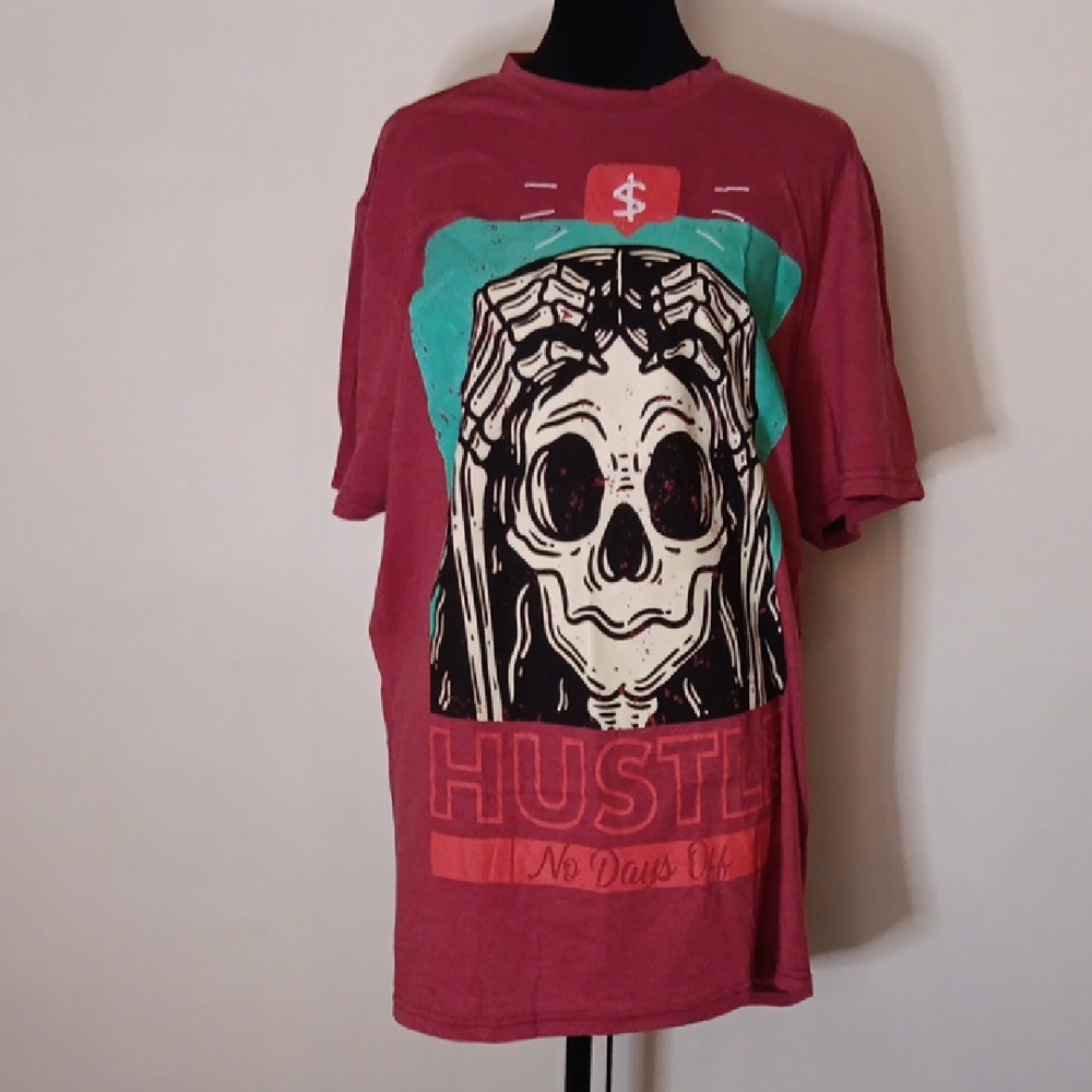 Hustle Graphic Red T-Shirt